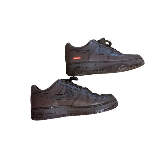 Nike x Supreme Air Force 1 Low Brown – Men’s Size 10.5 both laces - Picture 1 of 8
